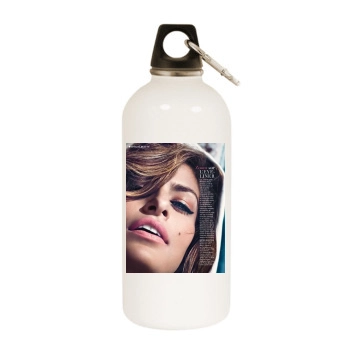 Eva Mendes White Water Bottle With Carabiner