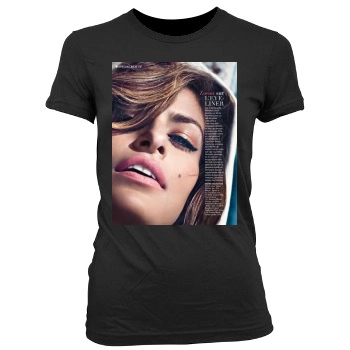 Eva Mendes Women's Junior Cut Crewneck T-Shirt