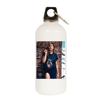 Eva Mendes White Water Bottle With Carabiner