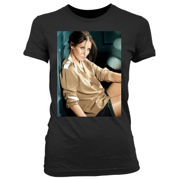 Evangeline Lilly Women's Junior Cut Crewneck T-Shirt