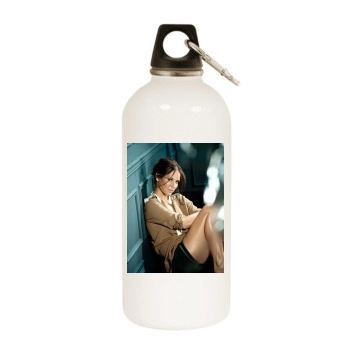 Evangeline Lilly White Water Bottle With Carabiner