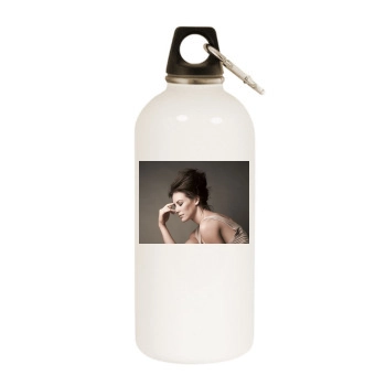 Evangeline Lilly White Water Bottle With Carabiner