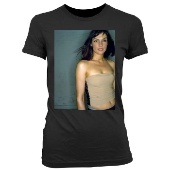 Famke Janssen Women's Junior Cut Crewneck T-Shirt