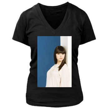 Felicity Jones Women's Deep V-Neck TShirt