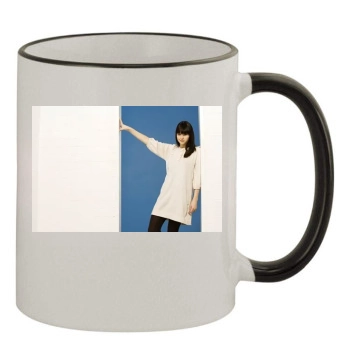 Felicity Jones 11oz Colored Rim & Handle Mug