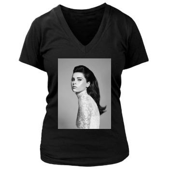 Felicity Jones Women's Deep V-Neck TShirt