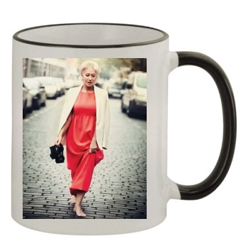 Helen Mirren 11oz Colored Rim & Handle Mug