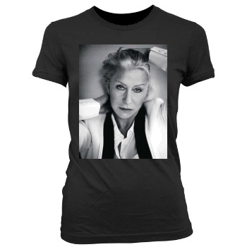 Helen Mirren Women's Junior Cut Crewneck T-Shirt