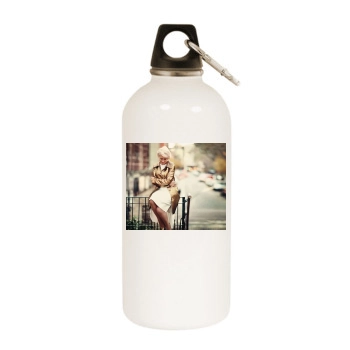 Helen Mirren White Water Bottle With Carabiner