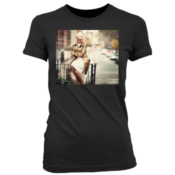 Helen Mirren Women's Junior Cut Crewneck T-Shirt