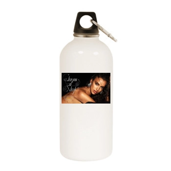 Irina Shayk White Water Bottle With Carabiner