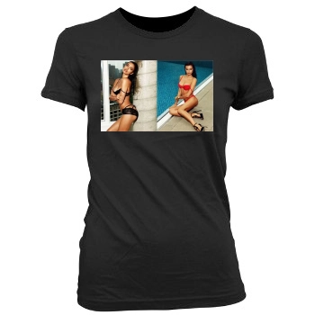 Irina Shayk Women's Junior Cut Crewneck T-Shirt