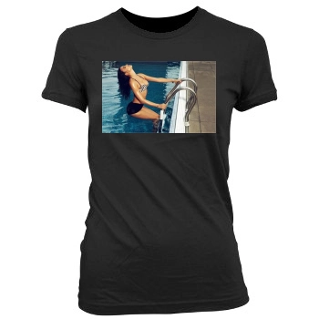 Irina Shayk Women's Junior Cut Crewneck T-Shirt