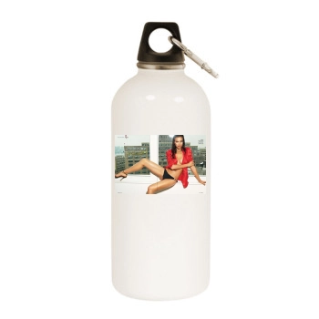Irina Shayk White Water Bottle With Carabiner