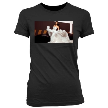 Irina Shayk Women's Junior Cut Crewneck T-Shirt