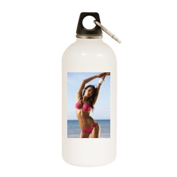 Irina Shayk White Water Bottle With Carabiner