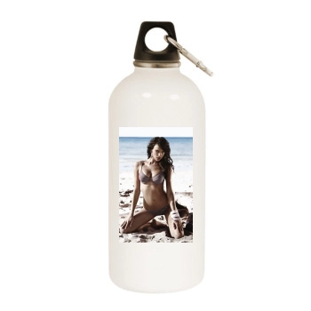 Irina Shayk White Water Bottle With Carabiner