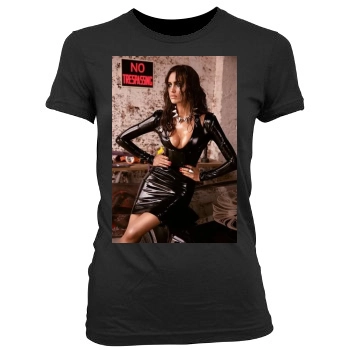 Irina Shayk Women's Junior Cut Crewneck T-Shirt