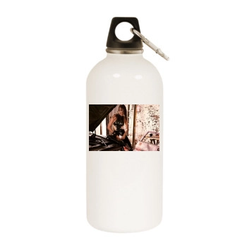 Irina Shayk White Water Bottle With Carabiner