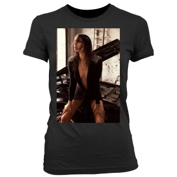 Irina Shayk Women's Junior Cut Crewneck T-Shirt