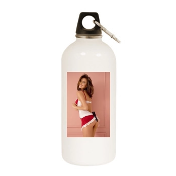 Irina Shayk White Water Bottle With Carabiner