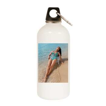 Irina Shayk White Water Bottle With Carabiner