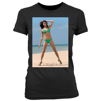 Irina Shayk Women's Junior Cut Crewneck T-Shirt