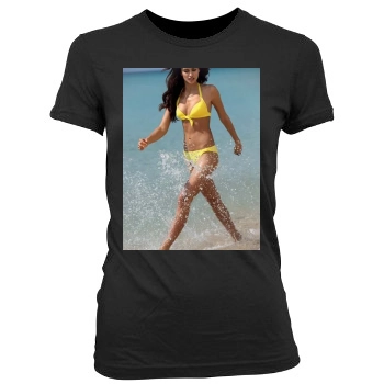 Irina Shayk Women's Junior Cut Crewneck T-Shirt