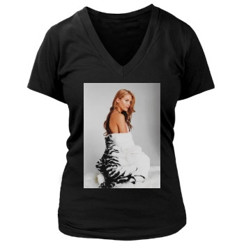 Jaime King Women's Deep V-Neck TShirt