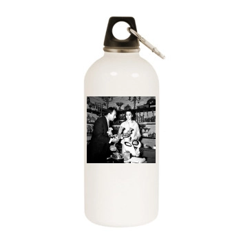 Jane Fonda White Water Bottle With Carabiner