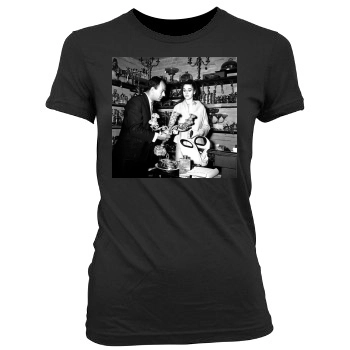 Jane Fonda Women's Junior Cut Crewneck T-Shirt