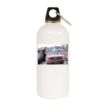 Jane Fonda White Water Bottle With Carabiner