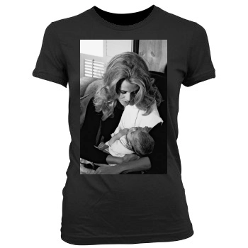 Jane Fonda Women's Junior Cut Crewneck T-Shirt