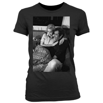 Jane Fonda Women's Junior Cut Crewneck T-Shirt