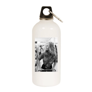 Jane Fonda White Water Bottle With Carabiner