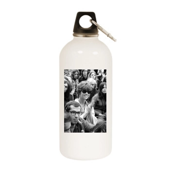 Jane Fonda White Water Bottle With Carabiner