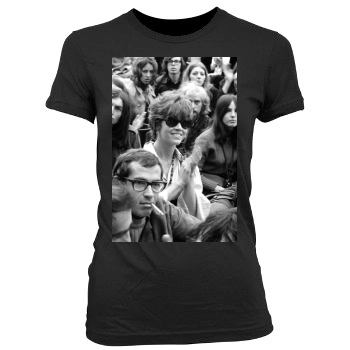 Jane Fonda Women's Junior Cut Crewneck T-Shirt