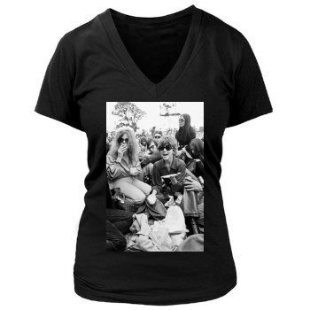 Jane Fonda Women's Deep V-Neck TShirt