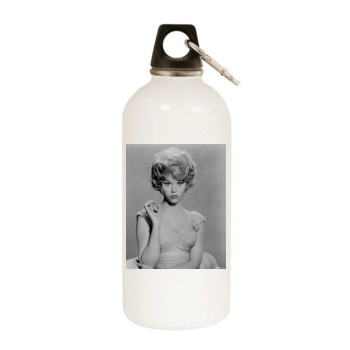 Jane Fonda White Water Bottle With Carabiner