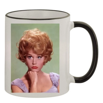 Jane Fonda 11oz Colored Rim & Handle Mug