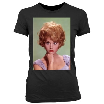 Jane Fonda Women's Junior Cut Crewneck T-Shirt