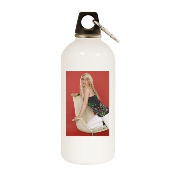 Jeanette Biedermann White Water Bottle With Carabiner