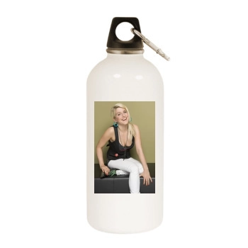 Jeanette Biedermann White Water Bottle With Carabiner