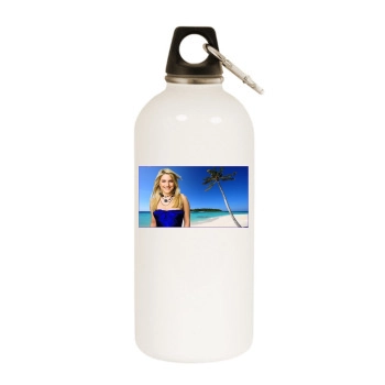 Jeanette Biedermann White Water Bottle With Carabiner