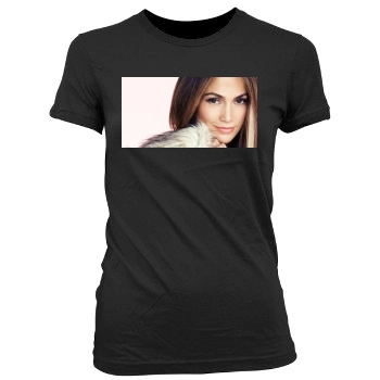 Jennifer Lopez Women's Junior Cut Crewneck T-Shirt