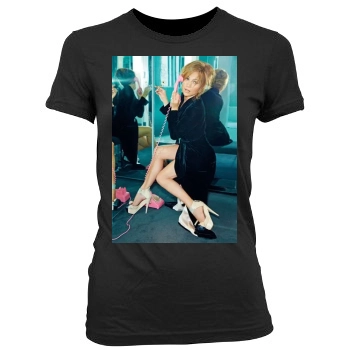 Jennifer Lopez Women's Junior Cut Crewneck T-Shirt