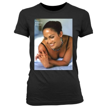 Jennifer Lopez Women's Junior Cut Crewneck T-Shirt