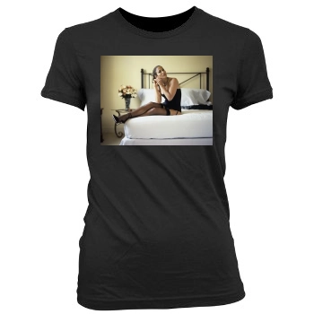 Jennifer Lopez Women's Junior Cut Crewneck T-Shirt