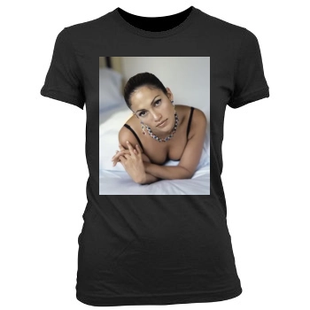 Jennifer Lopez Women's Junior Cut Crewneck T-Shirt