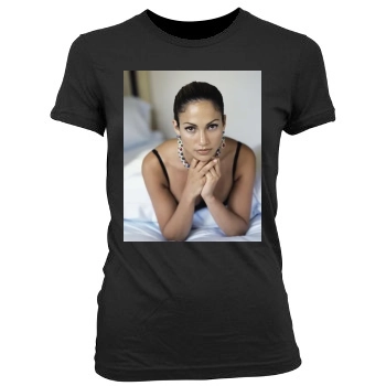 Jennifer Lopez Women's Junior Cut Crewneck T-Shirt